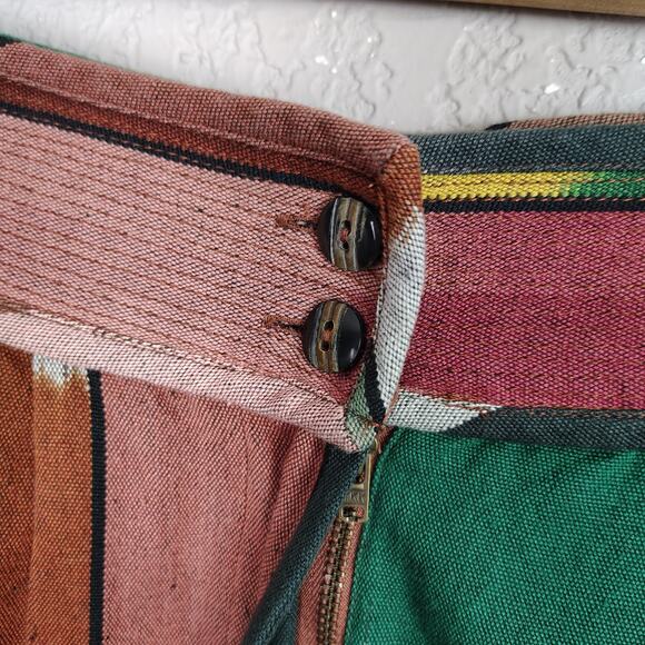 ULLA JOHNSON Marjani in Souk Pleated Striped Cotton Shorts Size 6 - Picture 15 of 15